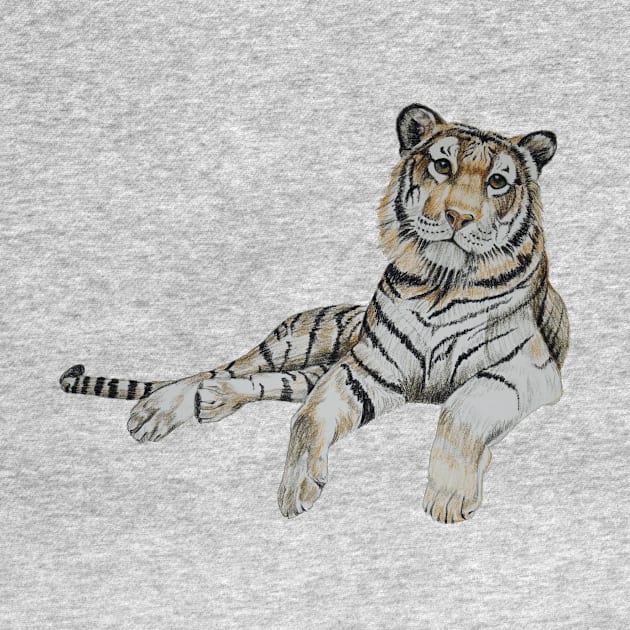 Tiger in Repose by smartartdesigns